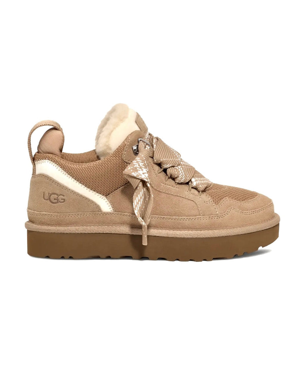 UGG Lowmel coloris Sand – basket en daim et toile