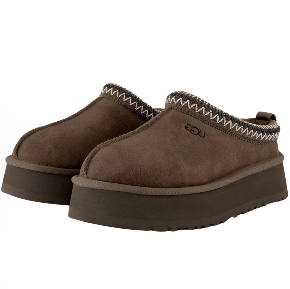 UGG Tazz coloris Hickory – chausson plateforme en daim, vue 2