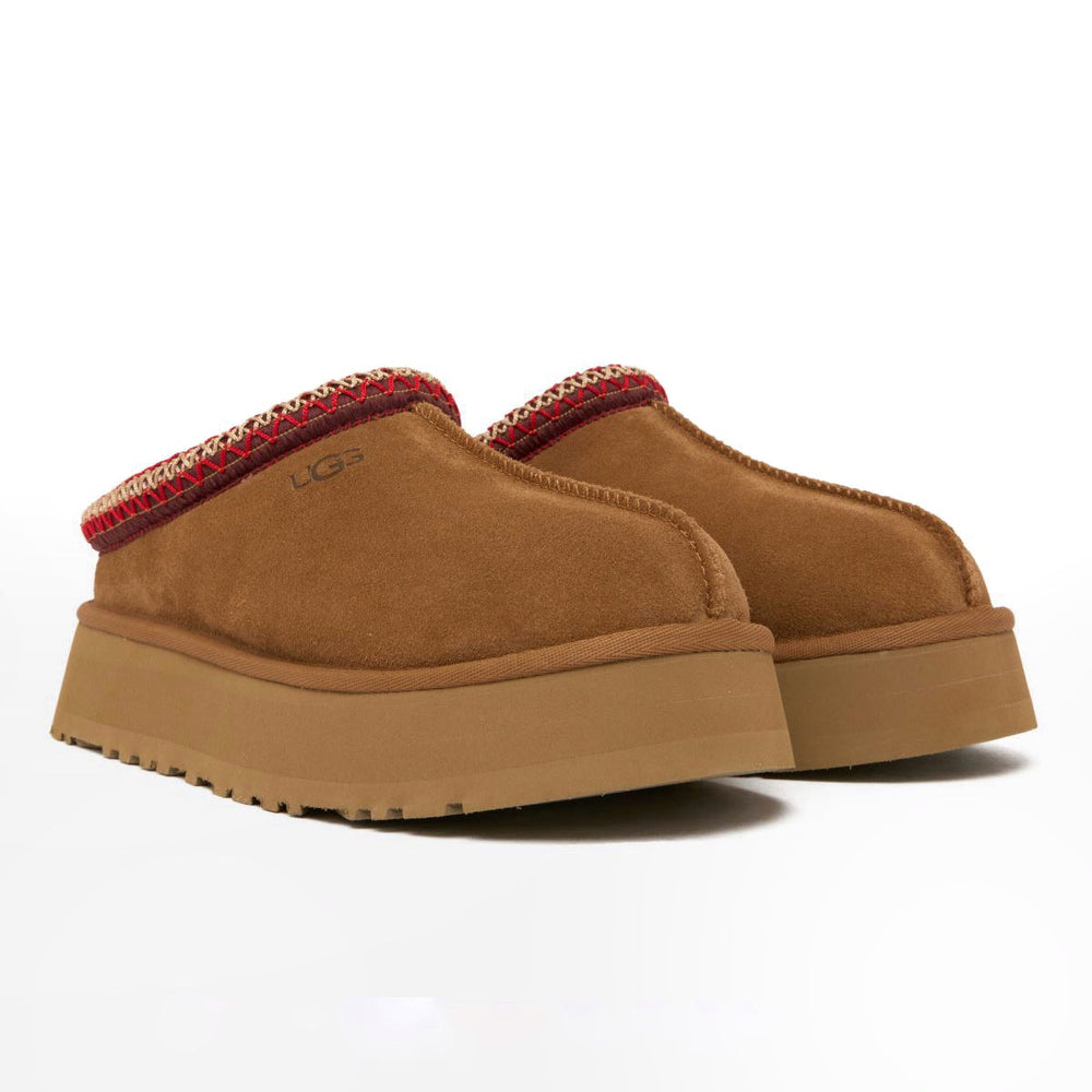 UGG Tazz coloris Chestnut – chausson plateforme en daim, vue 2
