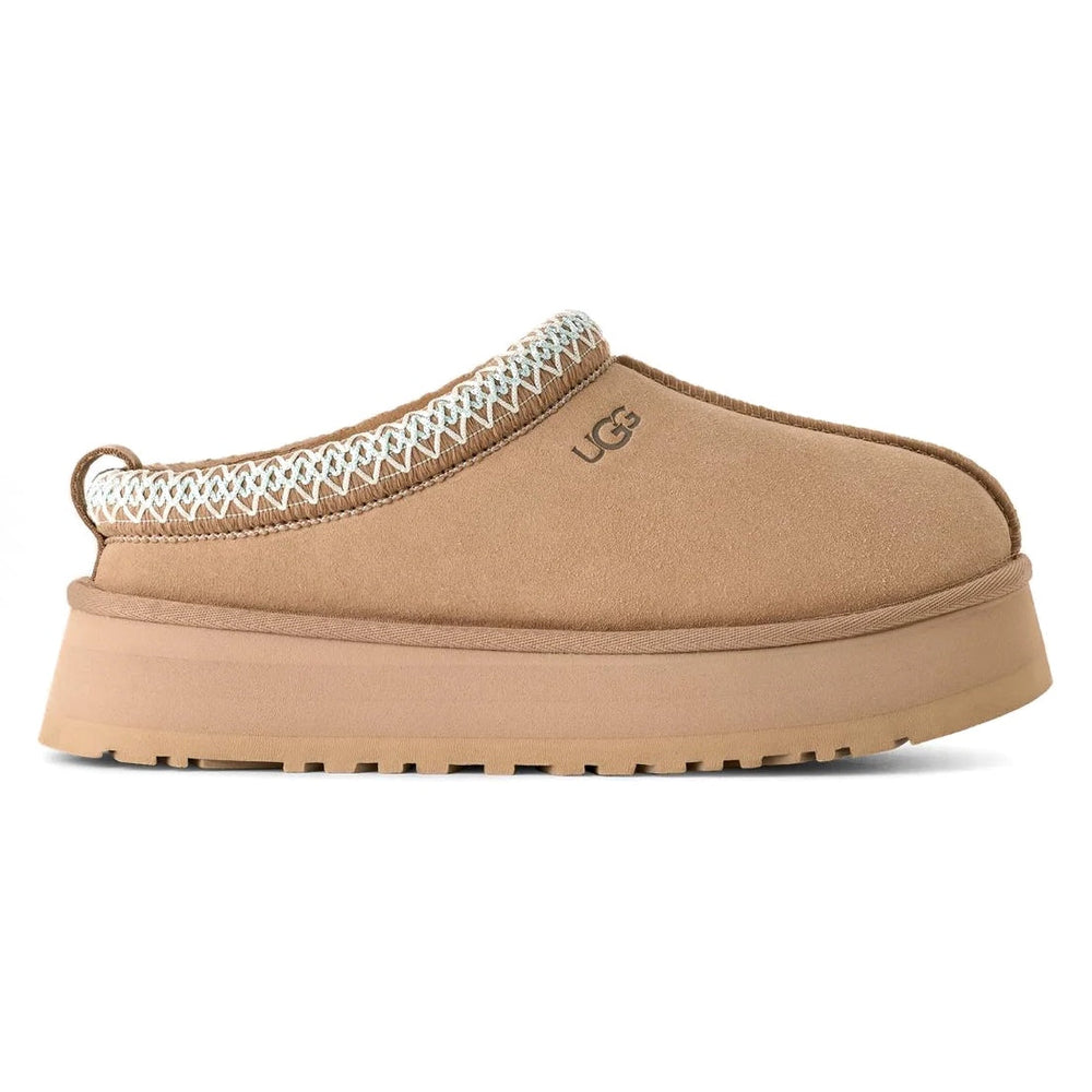 UGG Tazz coloris Sand – chausson plateforme en daim