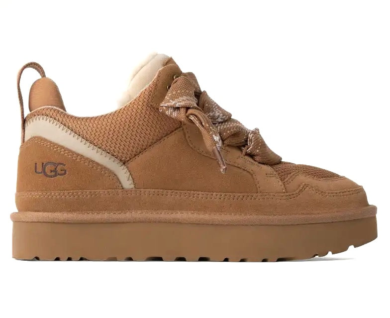 UGG Lowmel coloris Chestnut – basket en daim et toile, vue 2