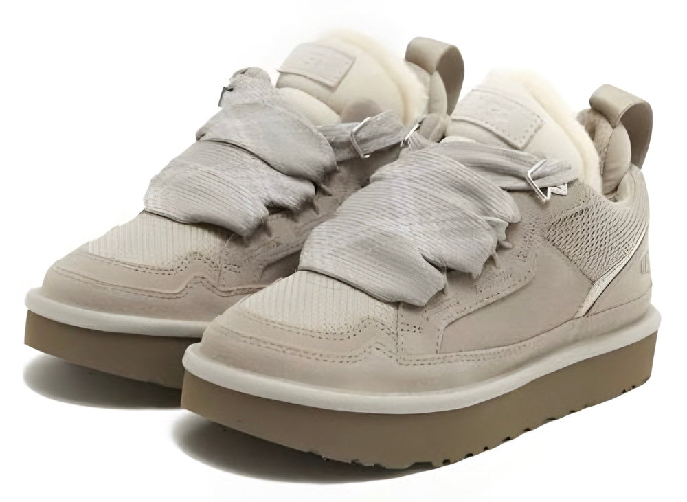 UGG Lowmel coloris Pumice – basket en daim et toile, vue 3