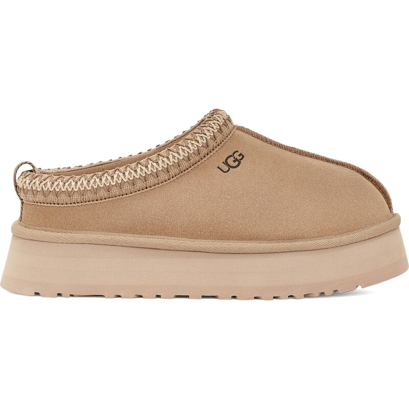 UGG Tazz coloris Mustard Seed – chausson plateforme en daim